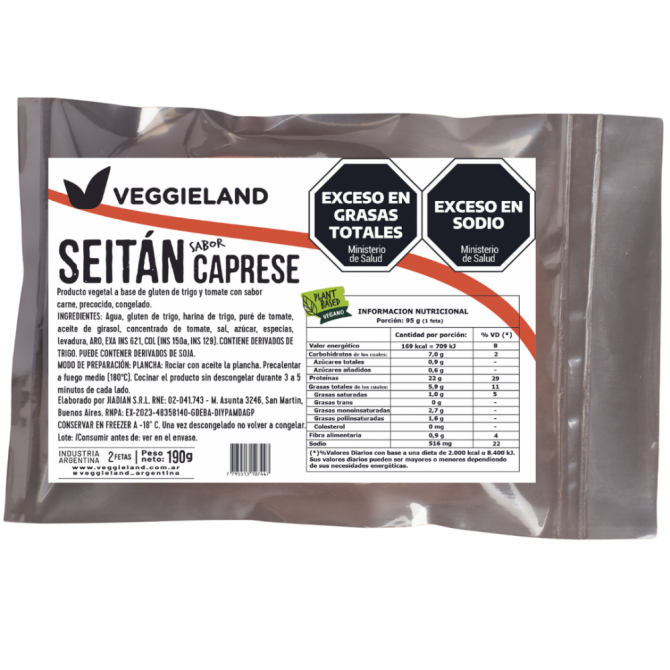 Saitán sabor caprese